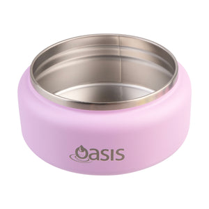 OASIS STAINLESS STEEL DOUBLE WALL INSULATED FOOD FLASK W/ QUICK RELEASE LID - Mini Food Jar - BUBBLEGUM PINK