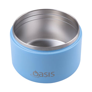 OASIS STAINLESS STEEL DOUBLE WALL INSULATED FOOD FLASK W/ QUICK RELEASE LID - 300ML - Blue