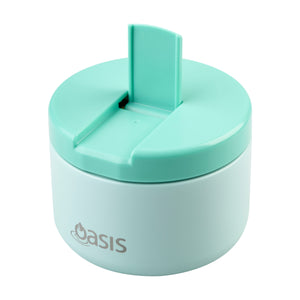 OASIS STAINLESS STEEL DOUBLE WALL INSULATED FOOD FLASK W/ QUICK RELEASE LID - 300ML - Mint