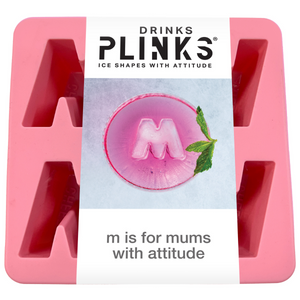 DrinksPlinks - Letter M (Limited edition pink tray)