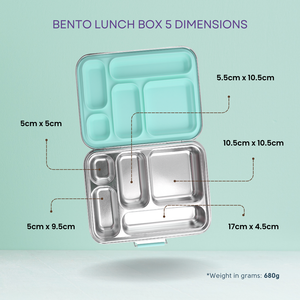 Ecococoon - Stainless Steel Bento 5 - Mint