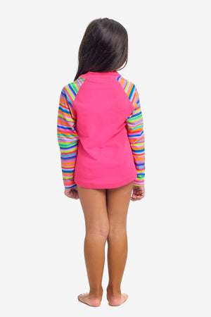 FUNKITA JOIN THE LINE TODDLER GIRL'S ZIPPY RASH VEST