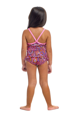 FUNKITA - LEARN TO FLY TODDLER GIRL'S BELTED FRILL ONE PIECE