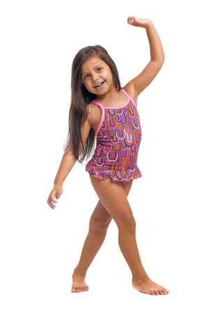FUNKITA - LEARN TO FLY TODDLER GIRL'S BELTED FRILL ONE PIECE
