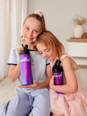 Montii.Co Drink Bottle Sport Sipper Lid 450ml - Rainbow