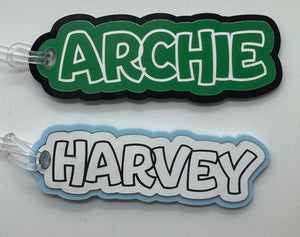 Large Personalised Laser Cut Bag Tag