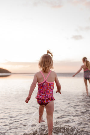 FUNKITA - LEARN TO FLY TODDLER GIRL'S BELTED FRILL ONE PIECE