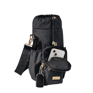 SACHI CROSSBODY INSULATED BOTTLE BAG - Black