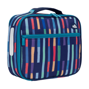 Spencil Big Cooler Lunch Bag + Chill Pack - Bright Stripes