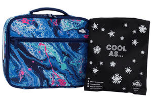 Spencil Big Cooler Lunch Bag + Chill Pack - Liquid Marble