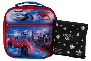 Spencil Little Cooler Lunch Bag + Chill Pack - FLYING CARS
