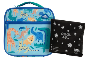 Spencil Little Cooler Lunch Bag + Chill Pack - Safari Puzzle