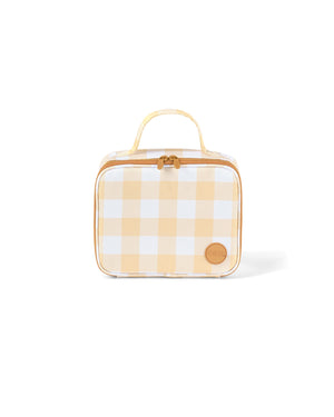 Oioi Mini Insulated Lunch Bag - Beige Gingham