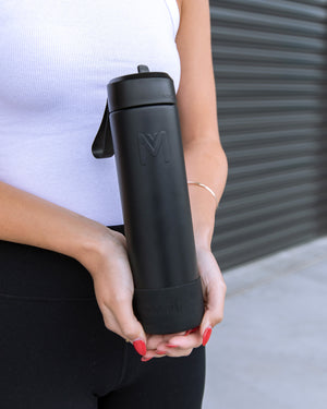 Montii.co Fusion 700ml Drink Bottle with Sipper Lid - Midnight