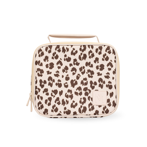 MontiiCo Medium Insulated Lunch Bag - Cream Leopard
