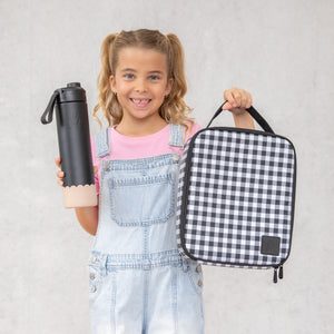 Montiico Insulated Lunch bag - Large - Black Gingham