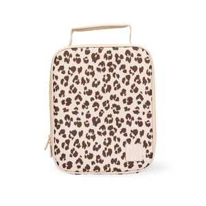 MontiiCo Large Insulated Lunch Bag - Cream Leopard