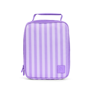 MontiiCo Large Insulated Lunch Bag - Lilac Stripe