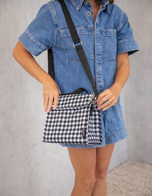 MontiiCo Insulated Lunch Carrier - Black Gingham