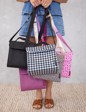 MontiiCo Insulated Lunch Carrier - Black Gingham