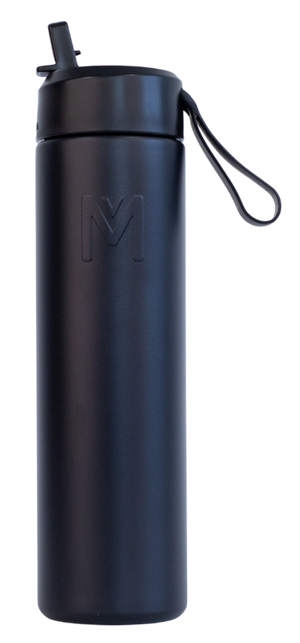 Montii.co Fusion 700ml Drink Bottle with Sipper Lid - Midnight
