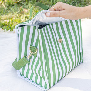 MontiiCo Insulated Lunch Carrier - Pickle Stripe