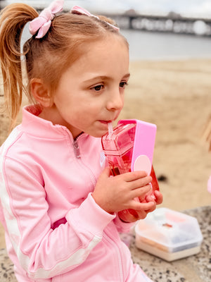 Oasis Kid's Tritan Juice Box with Straw 300ml Pink | Reusable Drink Box