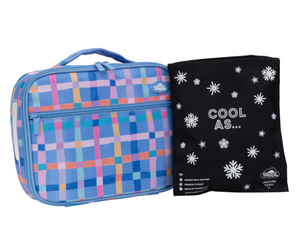 Spencil Big Cooler Lunch Bag + Chill Pack - PASTEL PLAID