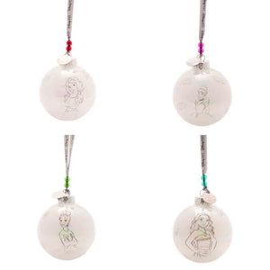 DISNEY 100 CHRISTMAS BAUBLES PRINCESSES (SET OF 4)