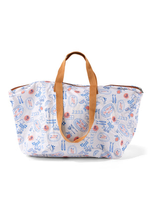 Fold-Up Tote - Mediterranean