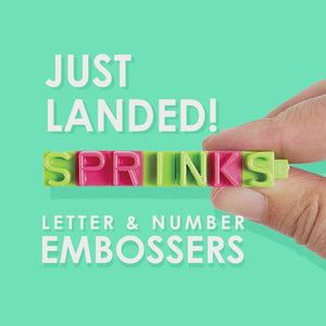 SPRINKS Alphabet & Number Embosser Set