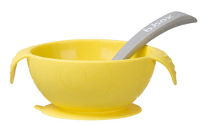 B Box - Silicone Bowl and Spoon - Lemon