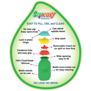 Squeasy Snacker 6oz / 180ml - AQUA