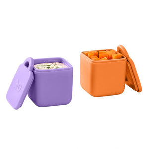 OMIE OMIEDIP SILICONE DIP CONTAINERS SET 2 - PURPLE/ORANGE