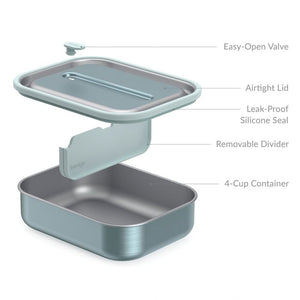 BENTGO STAINLESS STEEL LEAK-PROOF LUNCH BOX 1200ML - AQUA