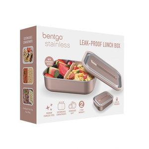 BENTGO STAINLESS STEEL LEAK-PROOF LUNCH BOX 1200ML - ROSE GOLD