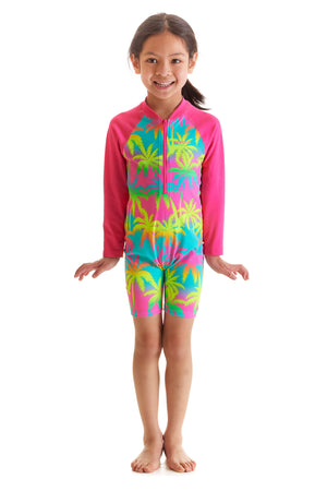 FUNKITA - TODDLER GIRLS PRINTED ONE PIECE GO JUMPSUIT - Hawaiian Heaven