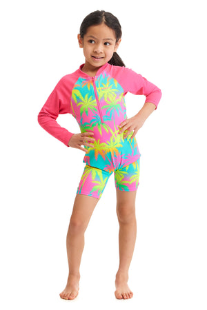 FUNKITA - TODDLER GIRLS PRINTED ONE PIECE GO JUMPSUIT - Hawaiian Heaven