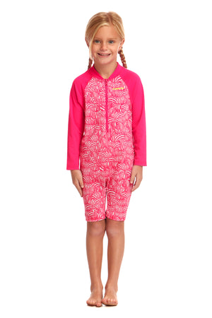 FUNKITA - TODDLER GIRLS PRINTED ONE PIECE GO JUMPSUIT - PAINTED PINK