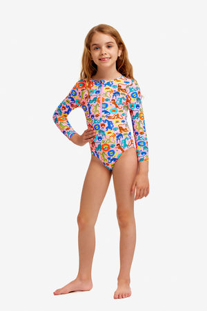 FUNKITA - TODDLER GIRLS PRINTED SUN COVER ONE PIECE - FELINE FIESTA
