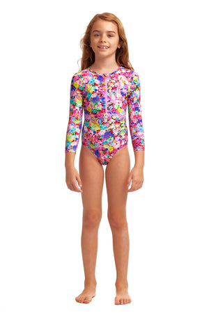 Toddler Girl's Sun Cover One Piece - Garden Party