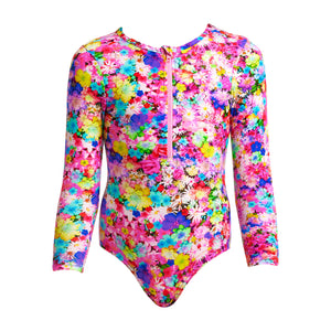 Toddler Girl's Sun Cover One Piece - Garden Party