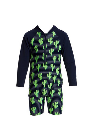 FUNKY TRUNKS - TODDLER BOYS PRINTED GO JUMP SUIT - PRICKLY PETE