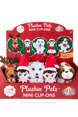 Elf On The Shelf 4" Mini Clip On Plushee Pal Christmas Ornaments