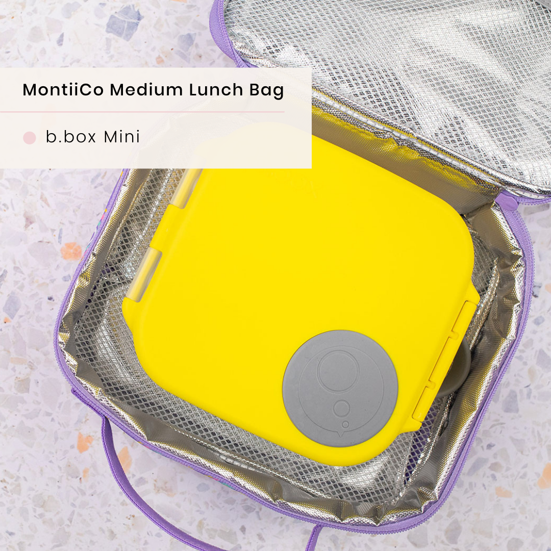 What lunch box fits in the Montiico Medium lunch bag
