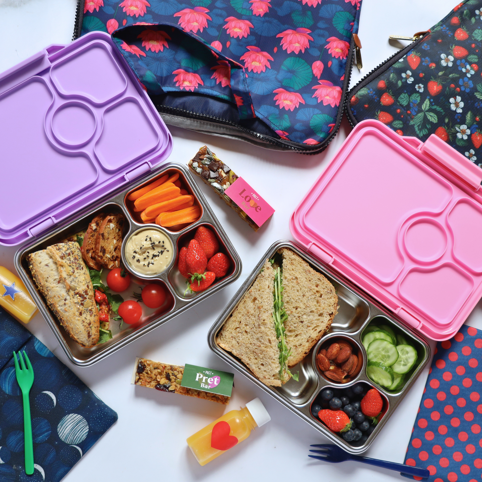 YUMBOX PRÊT STAINLESS STEEL BENTO BOX 4 COMPARTMENT