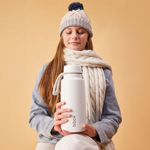 B.box Insulated Flip Top 1 Litre Drink Bottle - Whiteout