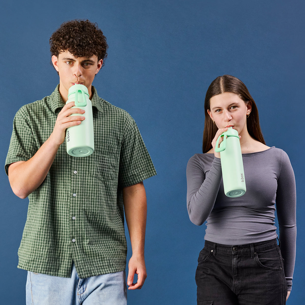 B.box 690mL Insulated Flip Top Bottle - spearmint