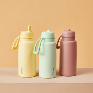 B.box Insulated Flip Top 1 Litre Drink Bottle - Lemon Twist