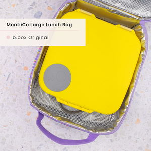 MontiiCo Large Insulated Lunch Bag - Retro Daisy